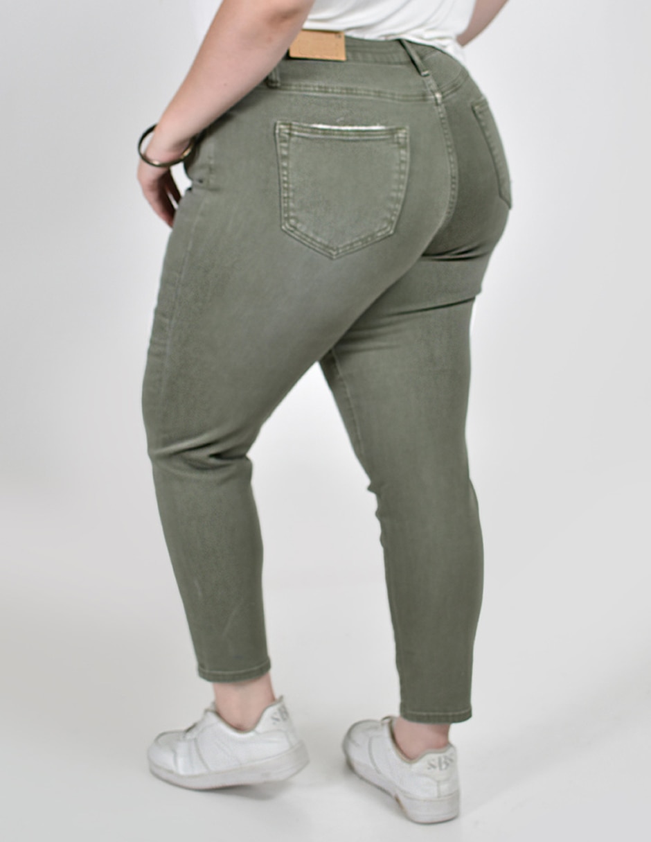 Jeans regular skinny cintura alta roman fashion para mujer