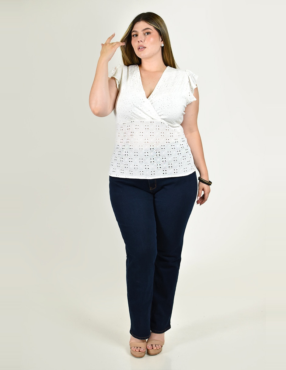 Blusa roman fashion manga corta para mujer