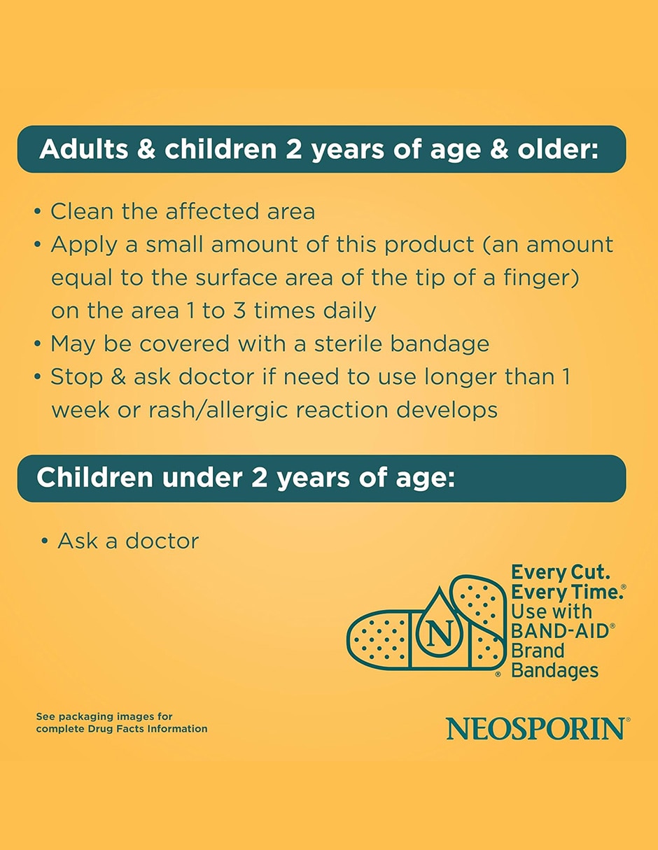 Ungüento neosporin original antibiótico tópico bienestar piel 28.3 g neosporin