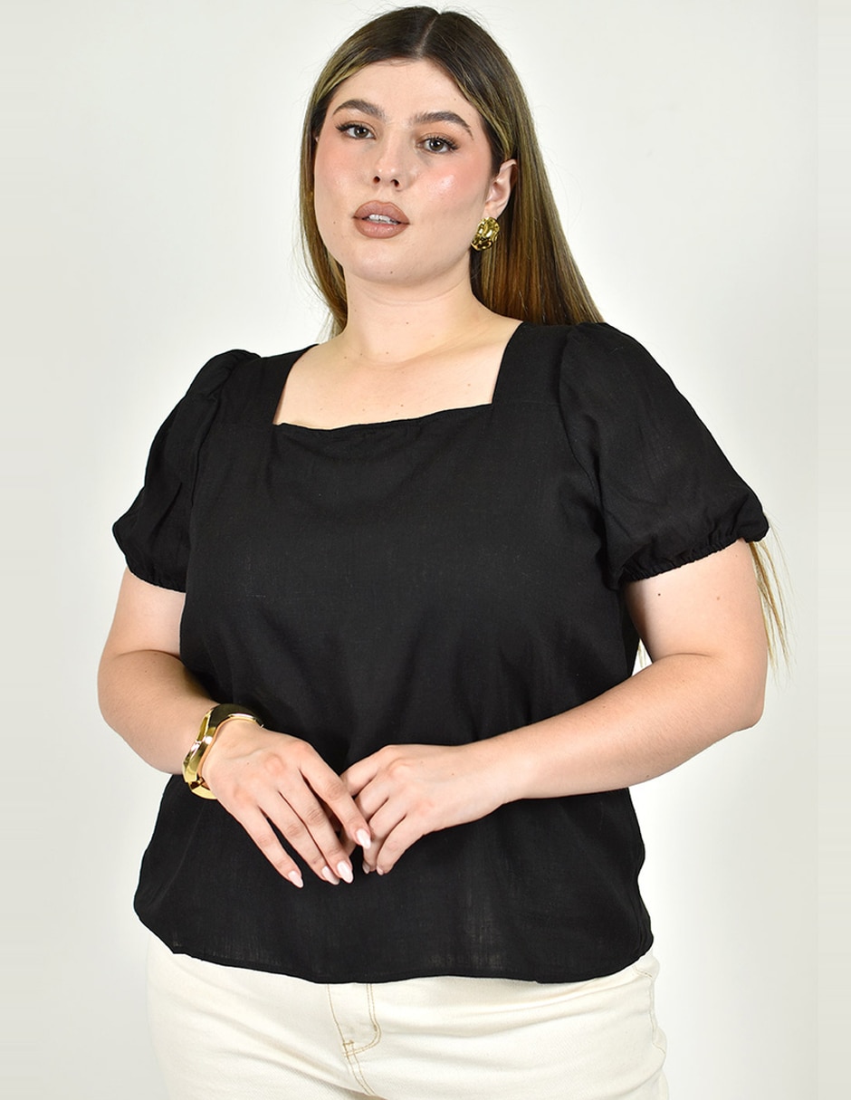 Blusa roman fashion manga corta para mujer