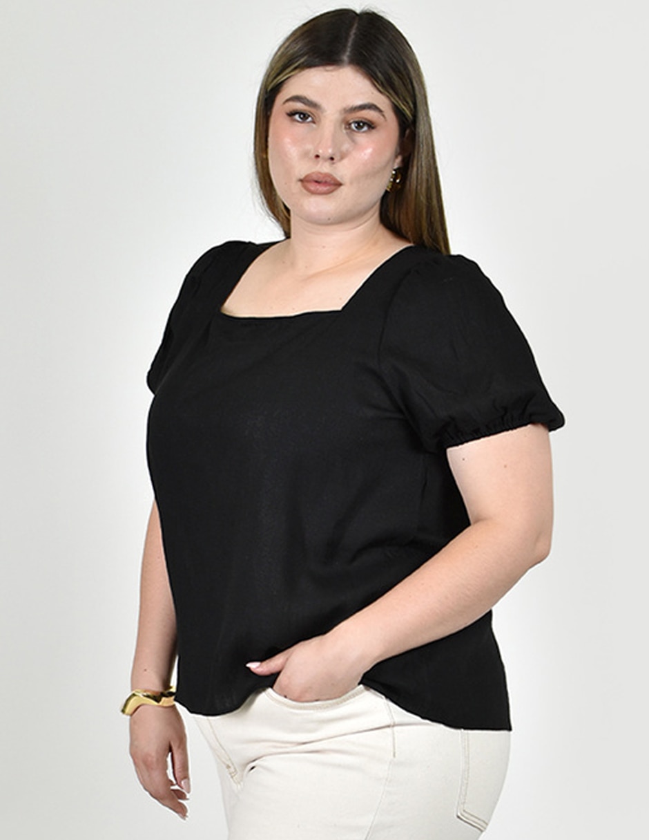 Blusa roman fashion manga corta para mujer