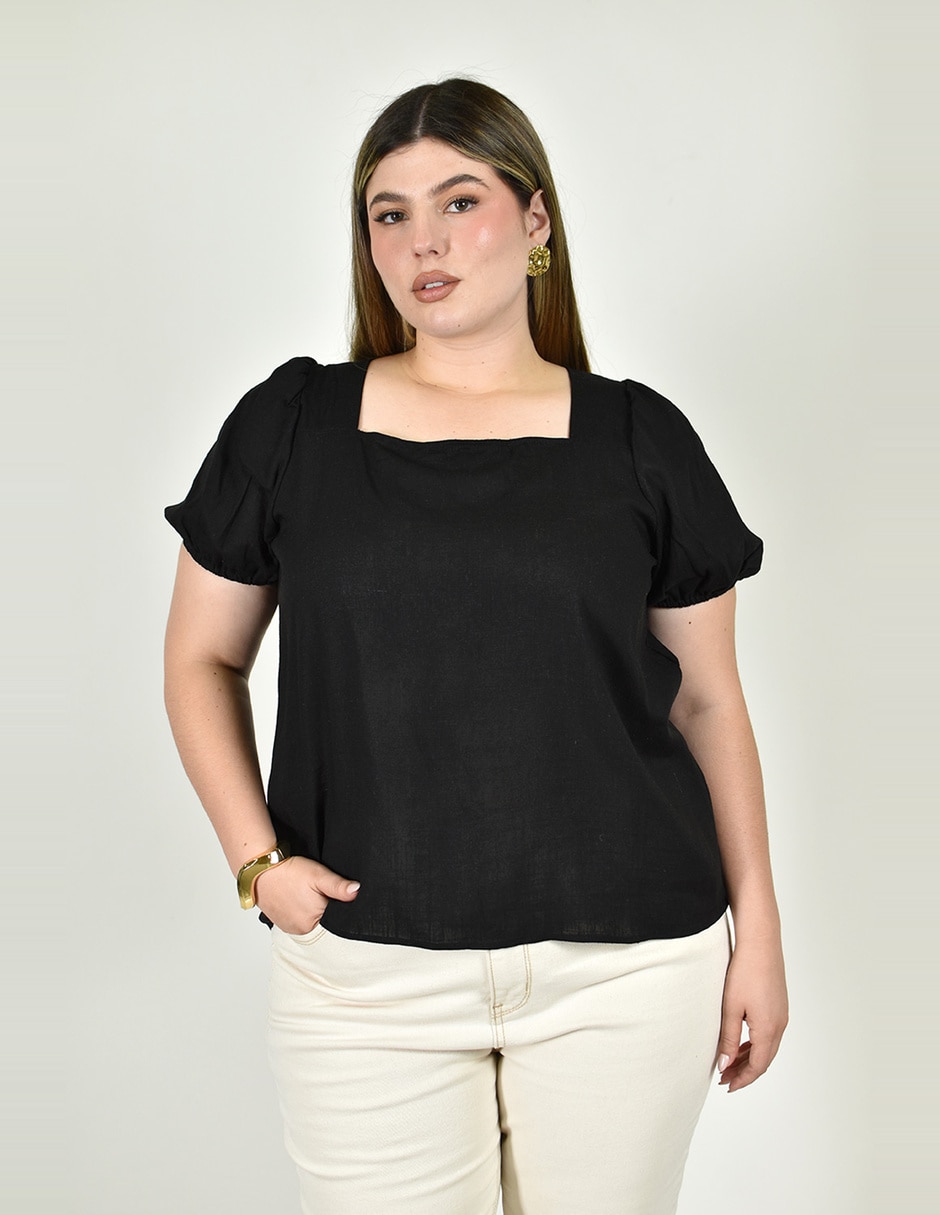 Blusa roman fashion manga corta para mujer