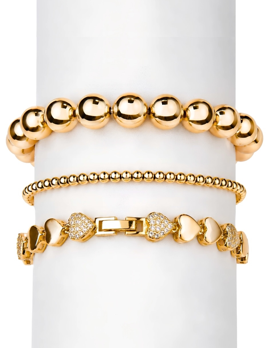 Set de brazalete yoiko con zirconia bear brick amelie acabado