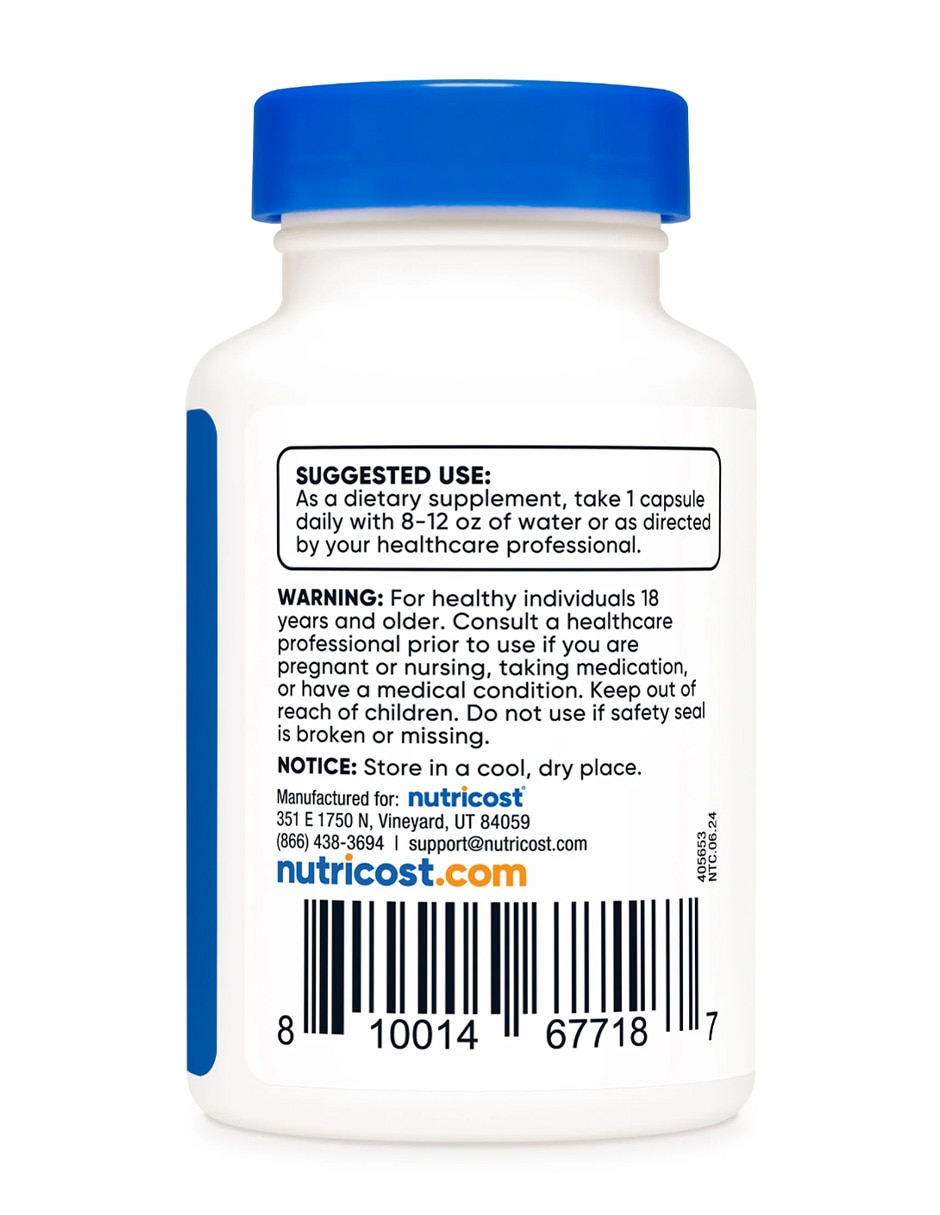 Suplementos alimenticios nutricost taurina 1000 mg bienestar energético 30 cápsulas nutricost con taurina