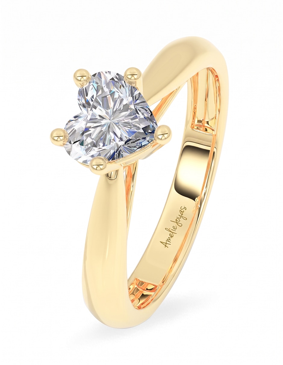 Anillo de compromiso de oro 18 k amelie joyas