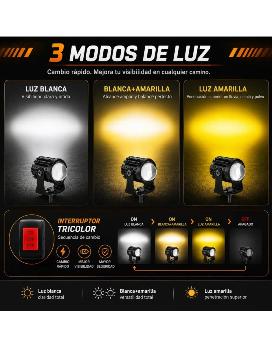 Luces auxiliares para moto 2