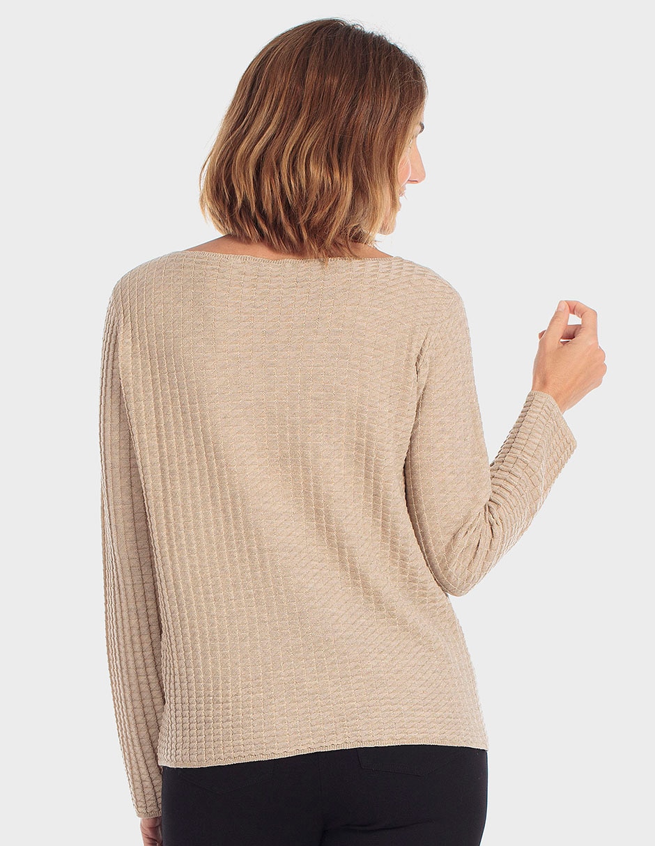 Suéter cuello redondo para mujer 2