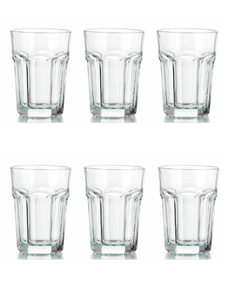 Vaso para agua vaso gigante 6 piezas de cristalino con 6 piezas Vaso para agua vaso gigante 6 piezas de cristalino con 6 piezas