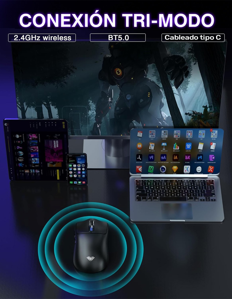 Mouse gamer SC580X 2