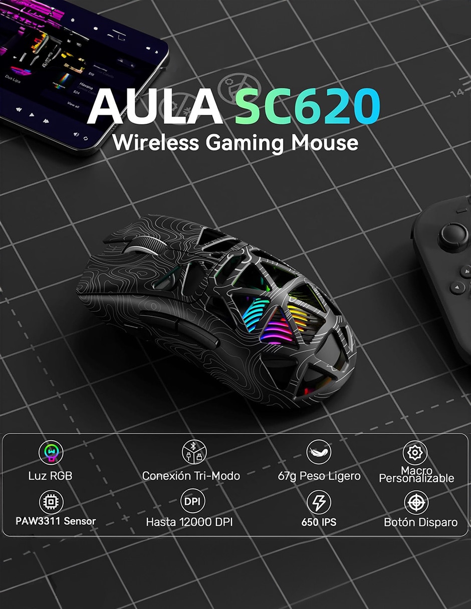 Mouse gamer SC620 5