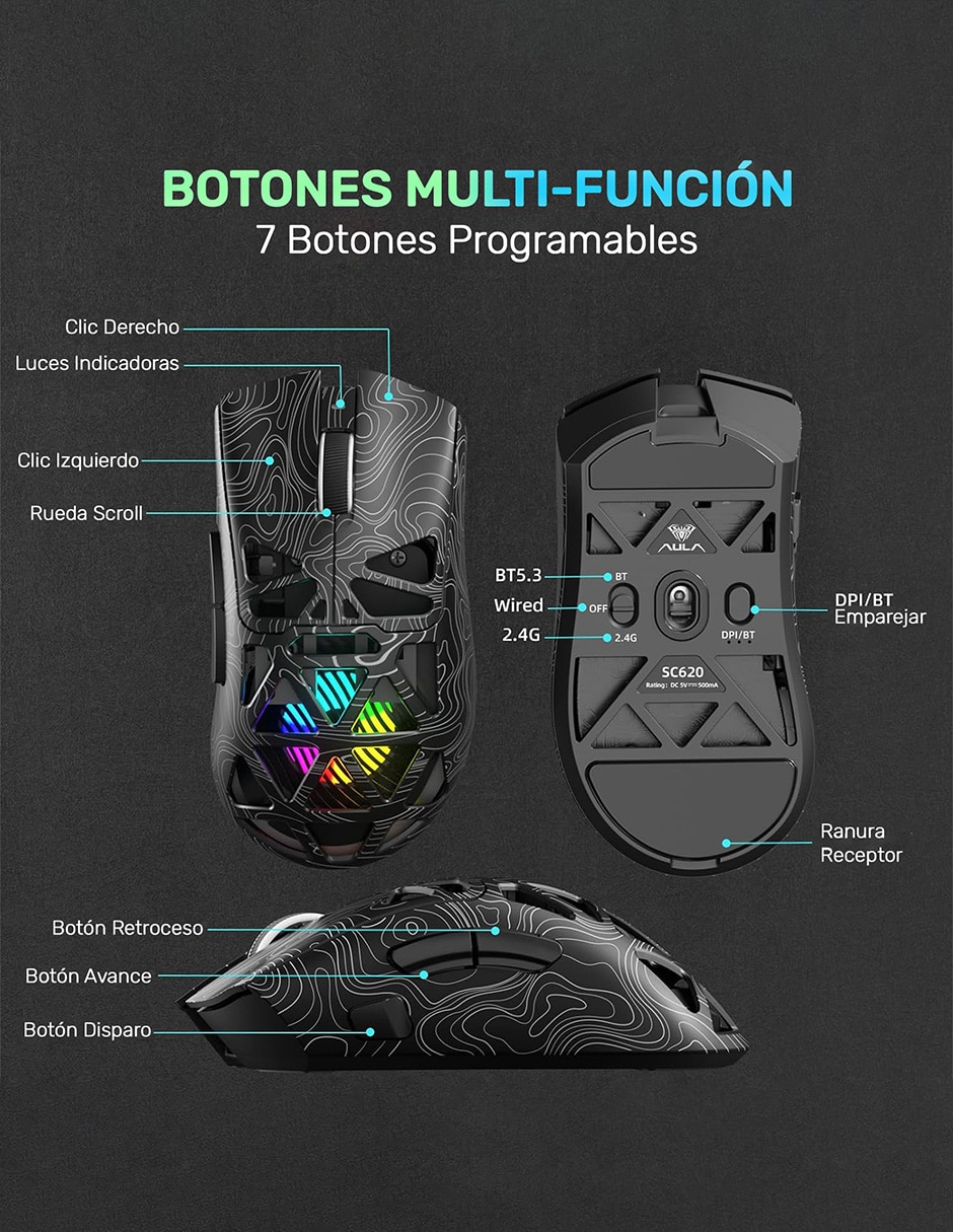 Mouse gamer SC620 4
