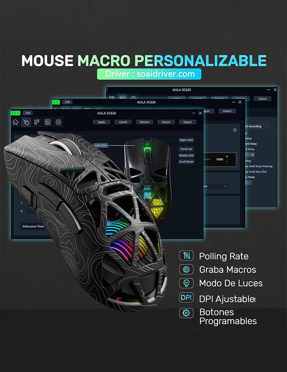 Mouse gamer SC620 3