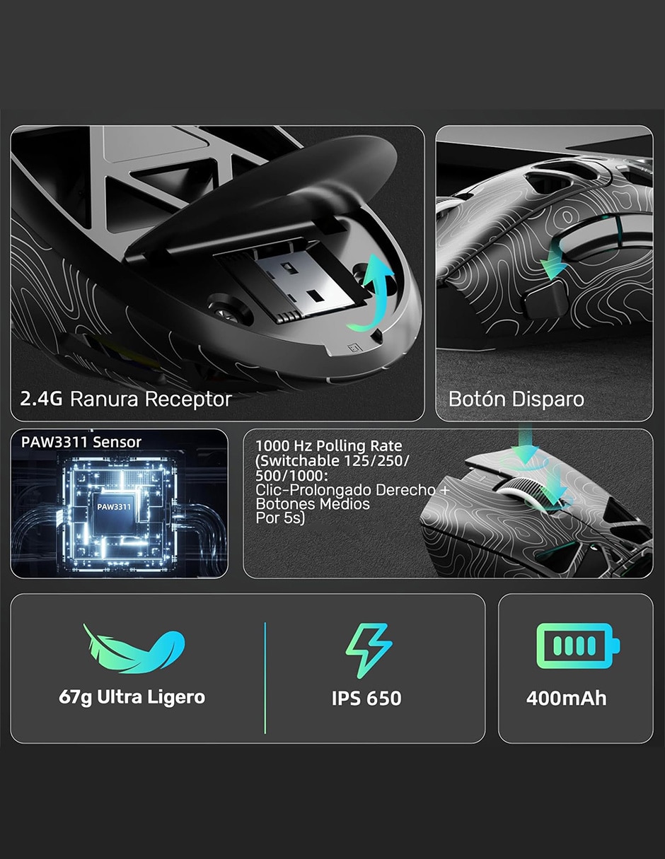 Mouse gamer SC620 7