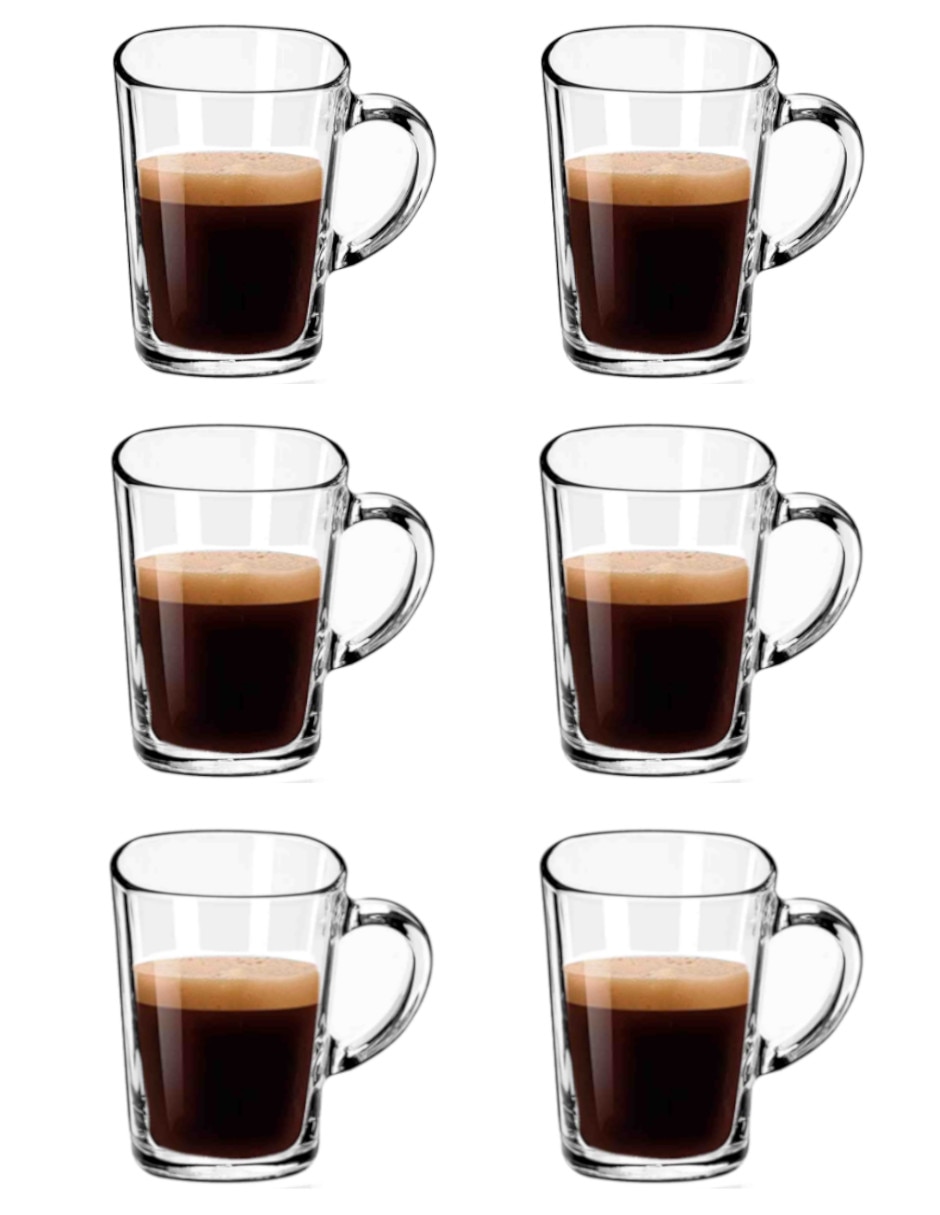 Set de Tazas Crisa Vidrio 6 piezas