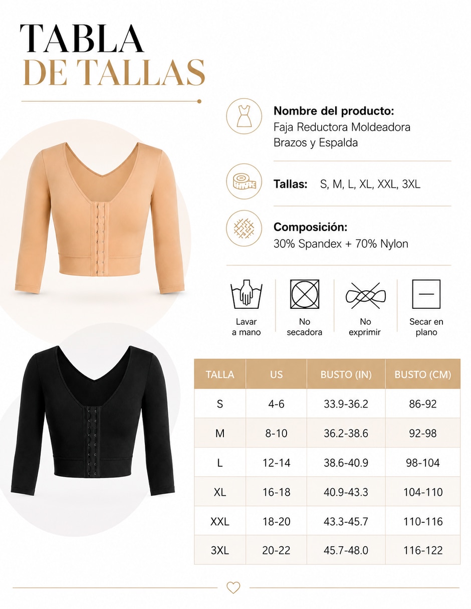 Faja espalda media superior con compresión Alta para Mujer 4