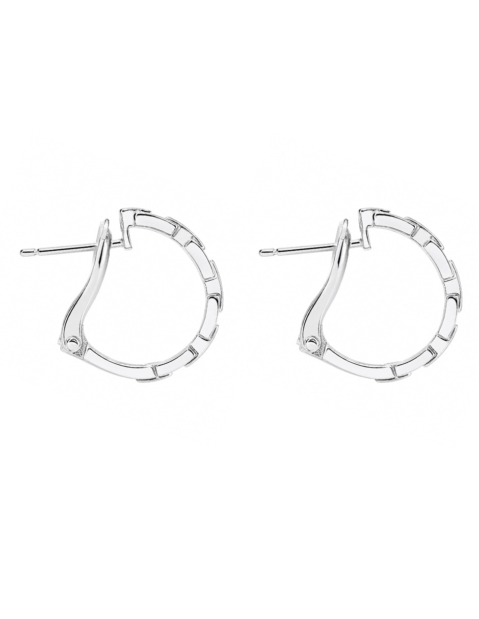 Arracadas de plata p 925 con acabado brillante zirconia 2