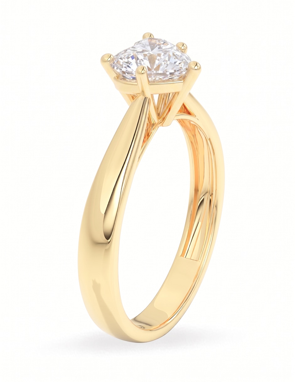 Anillo de compromiso de oro 14 k amelie joyas