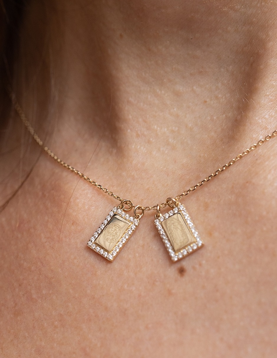 Collar de asimétrica collares de oro 14 k 3