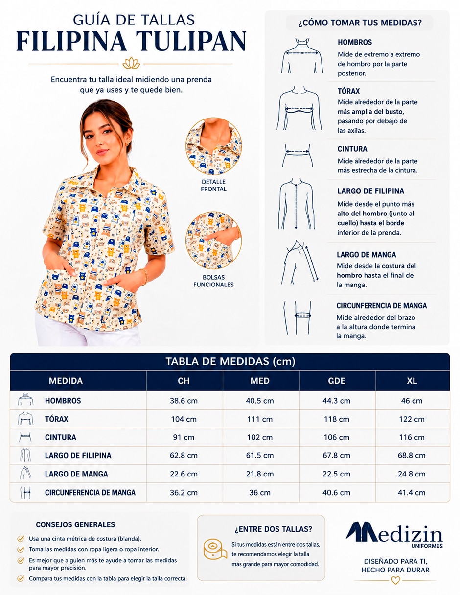 Filipina quirúrgica medizin uniformes estilo ajustado para mujer