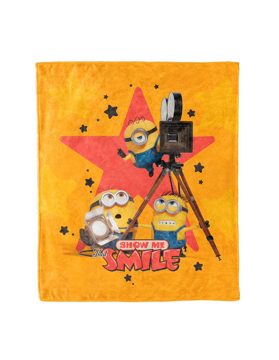 Cobertor minions serenity show estampado infantil