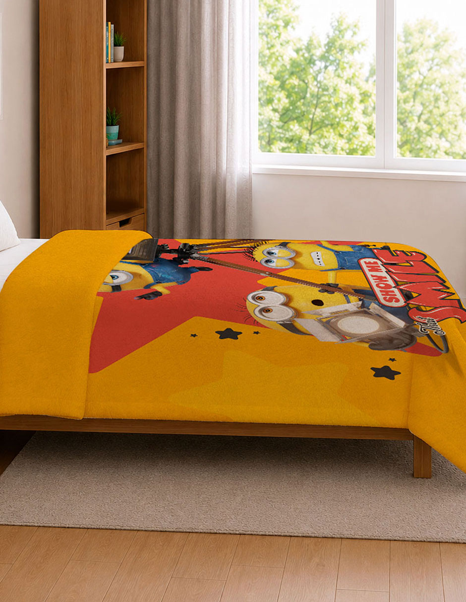 Cobertor minions serenity show estampado infantil 2