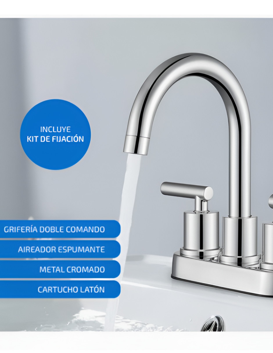 Llave mezcladora para lavabo 2