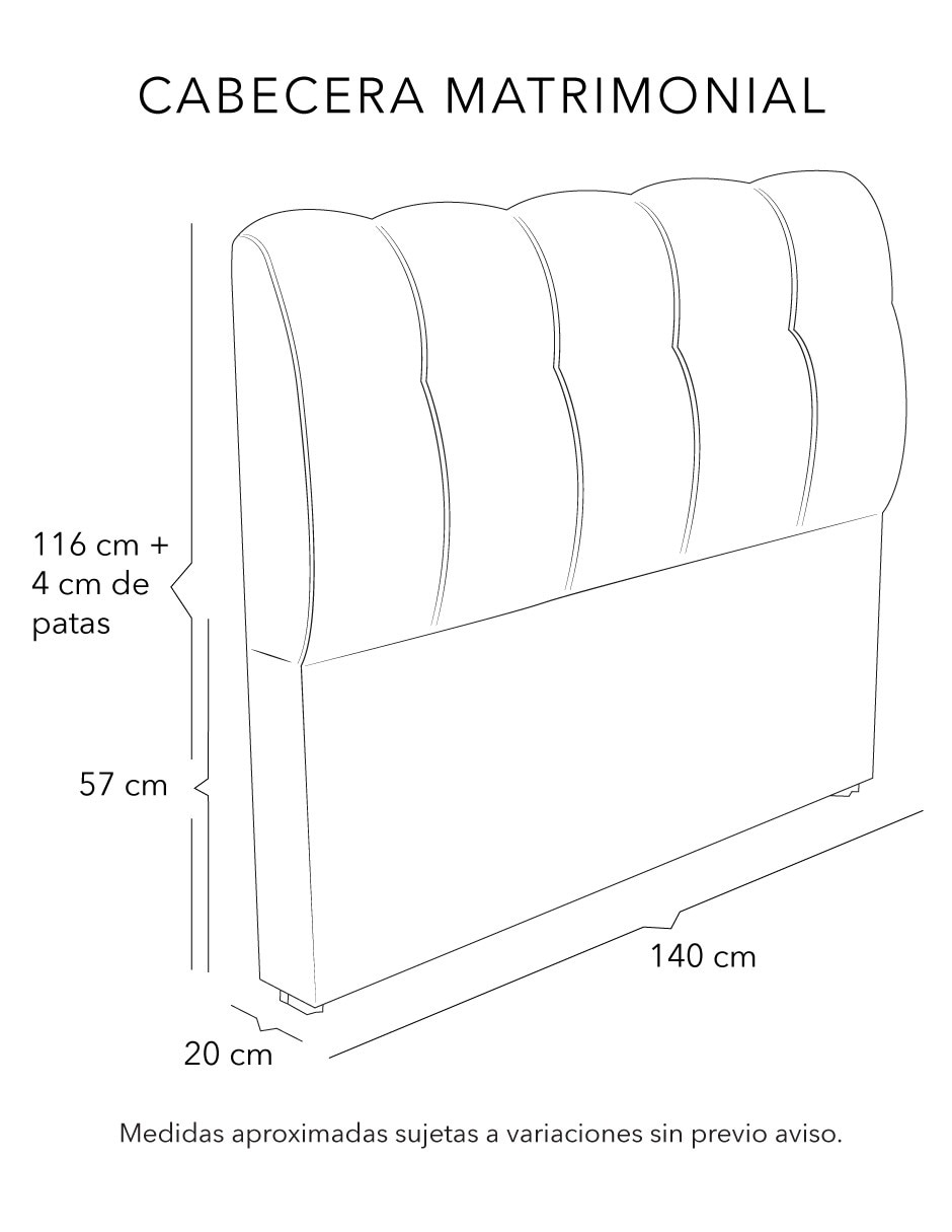 Cabecera de madera y tela 6
