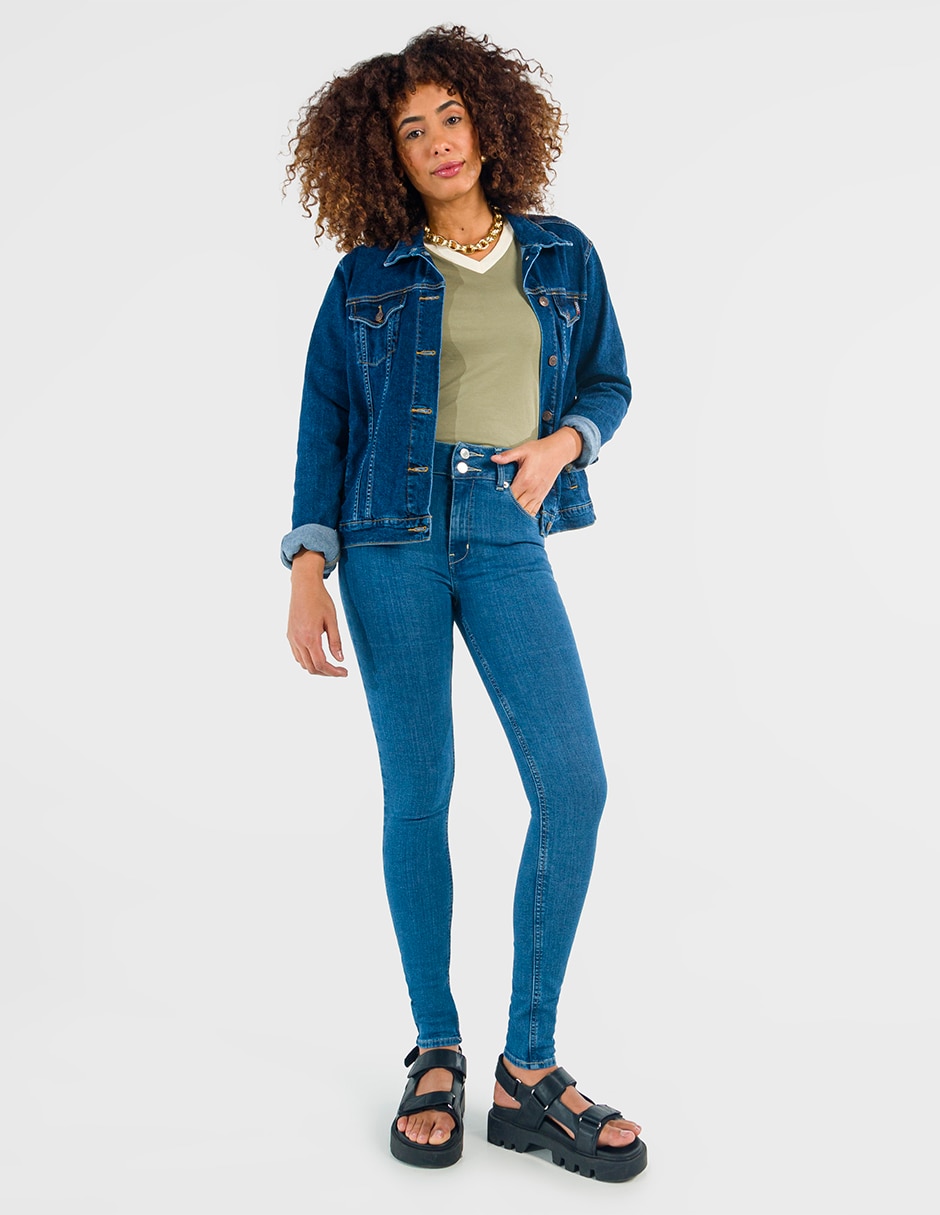 Jeans regular skinny cintura alta oggi jeans skinny cintura alta para mujer