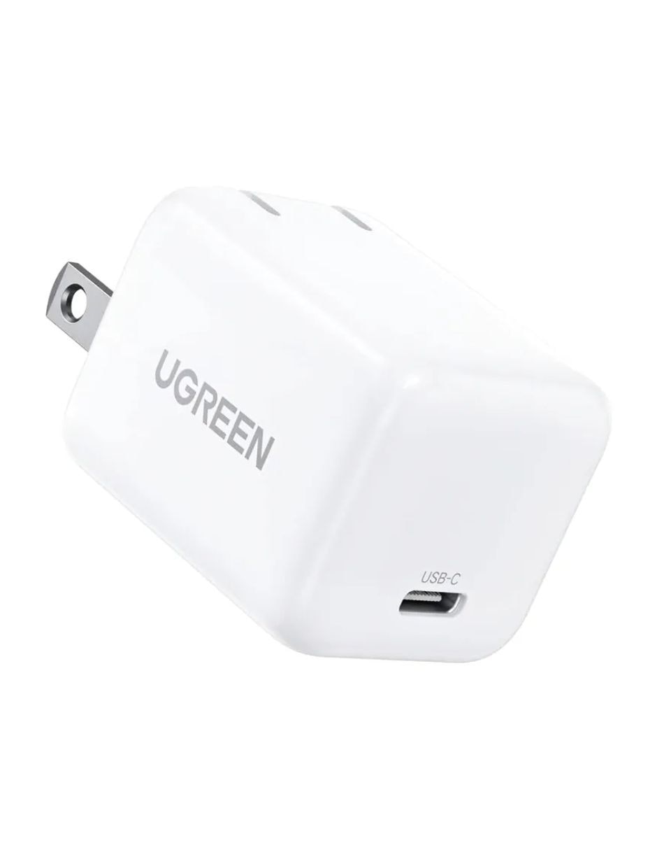 Cargador pared cargador pared ugreen 15328 nexode mini 20w usb-c gan blanco usb tipo c 20 w
