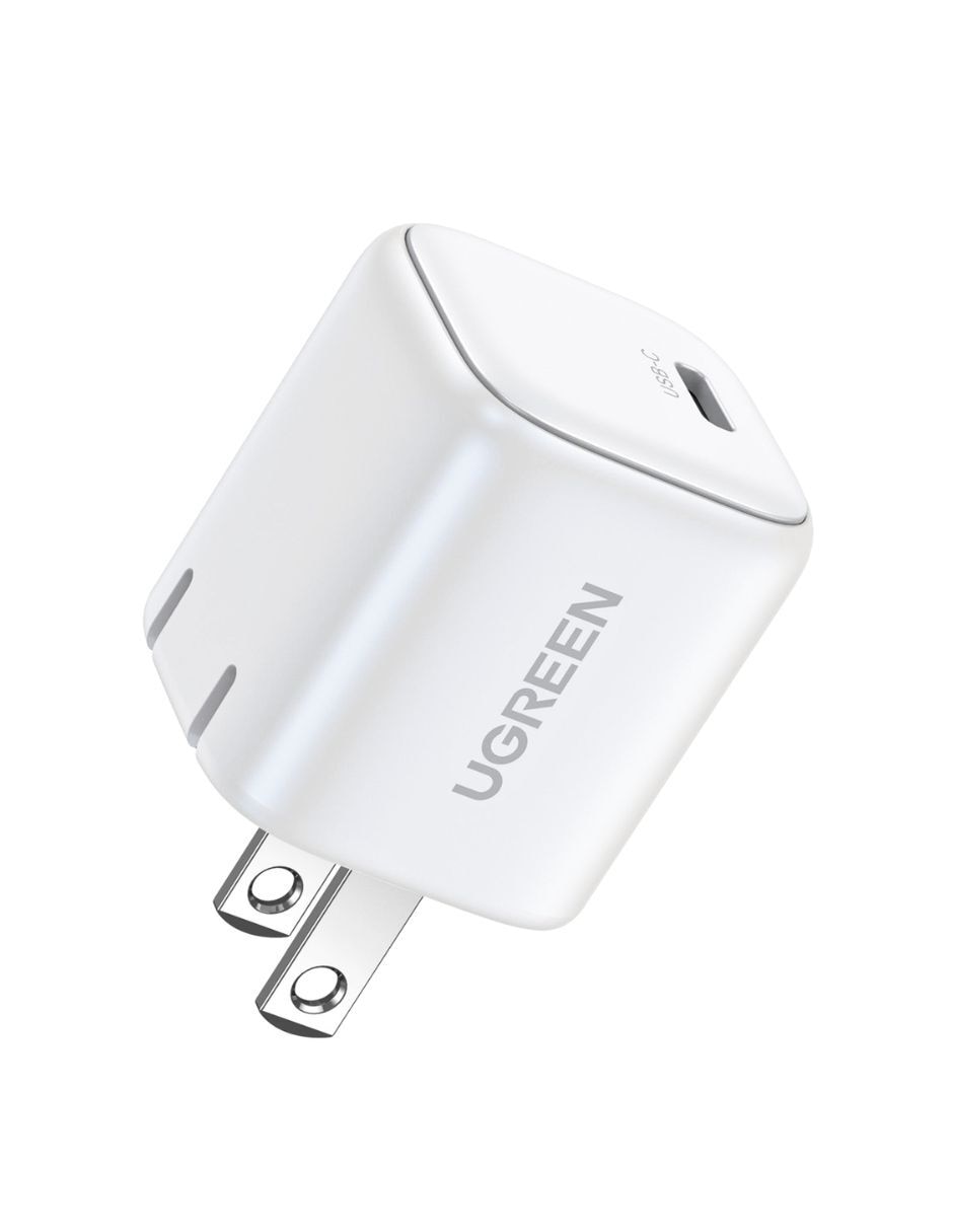 Cargador pared cargador pared ugreen 15328 nexode mini 20w usb-c gan blanco usb tipo c 20 w 2