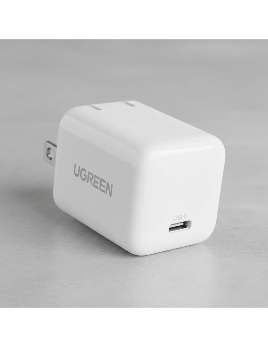Cargador pared cargador pared ugreen 15328 nexode mini 20w usb-c gan blanco usb tipo c 20 w 3