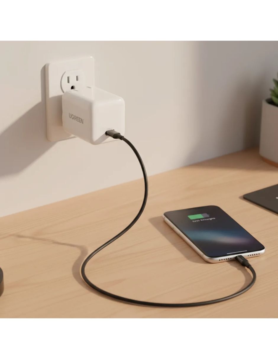 Cargador pared cargador pared ugreen 15328 nexode mini 20w usb-c gan blanco usb tipo c 20 w 5