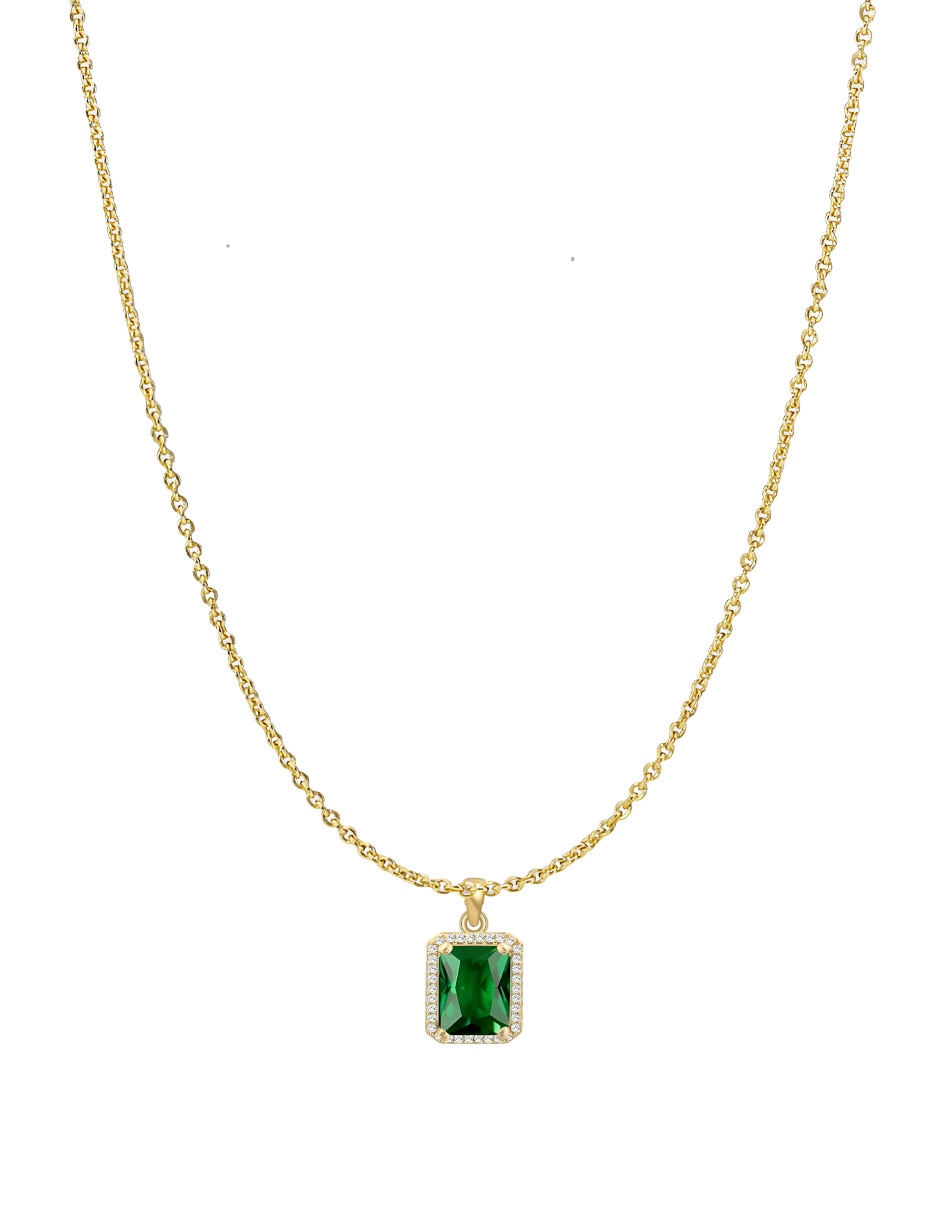 Collar con dije de rectangular de oro 14 k Collar con dije de rectangular de oro 14 k