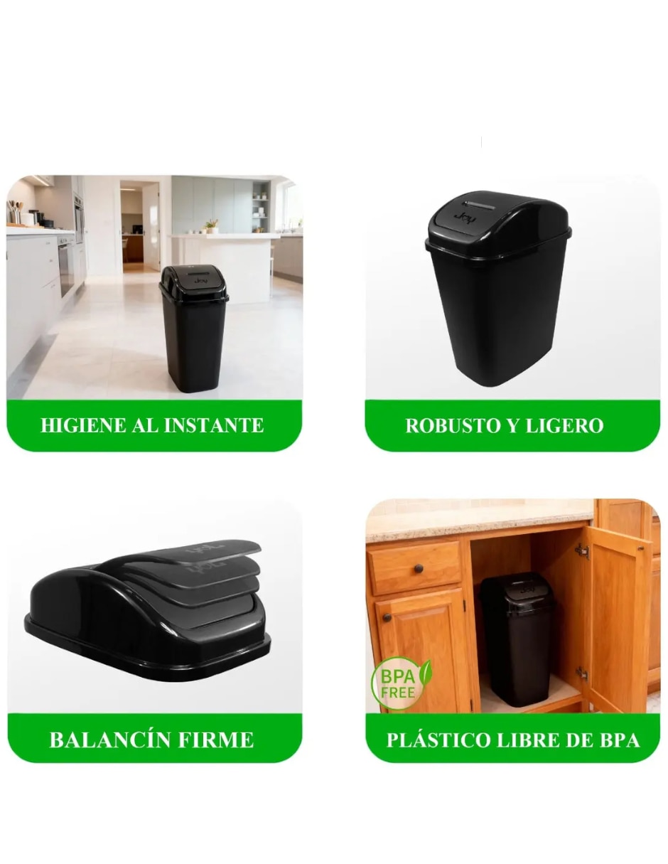 Set botes basura de plástico 3