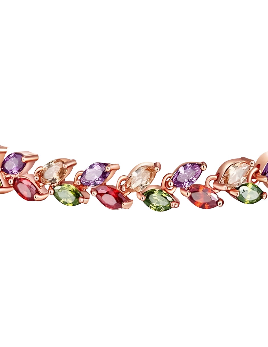 Set de brazalete de metal con zirconia acabado 5