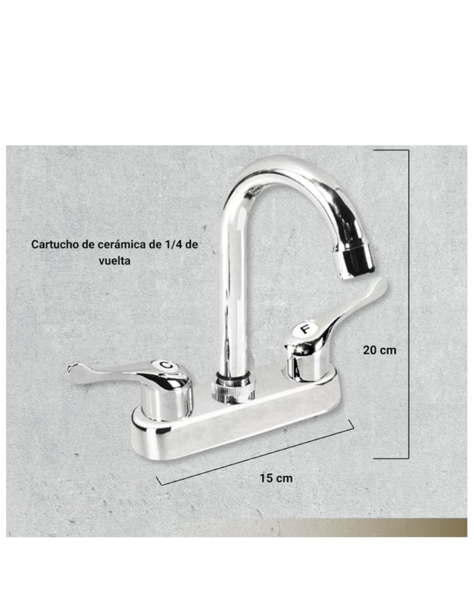 Llave mezcladora para baño 4