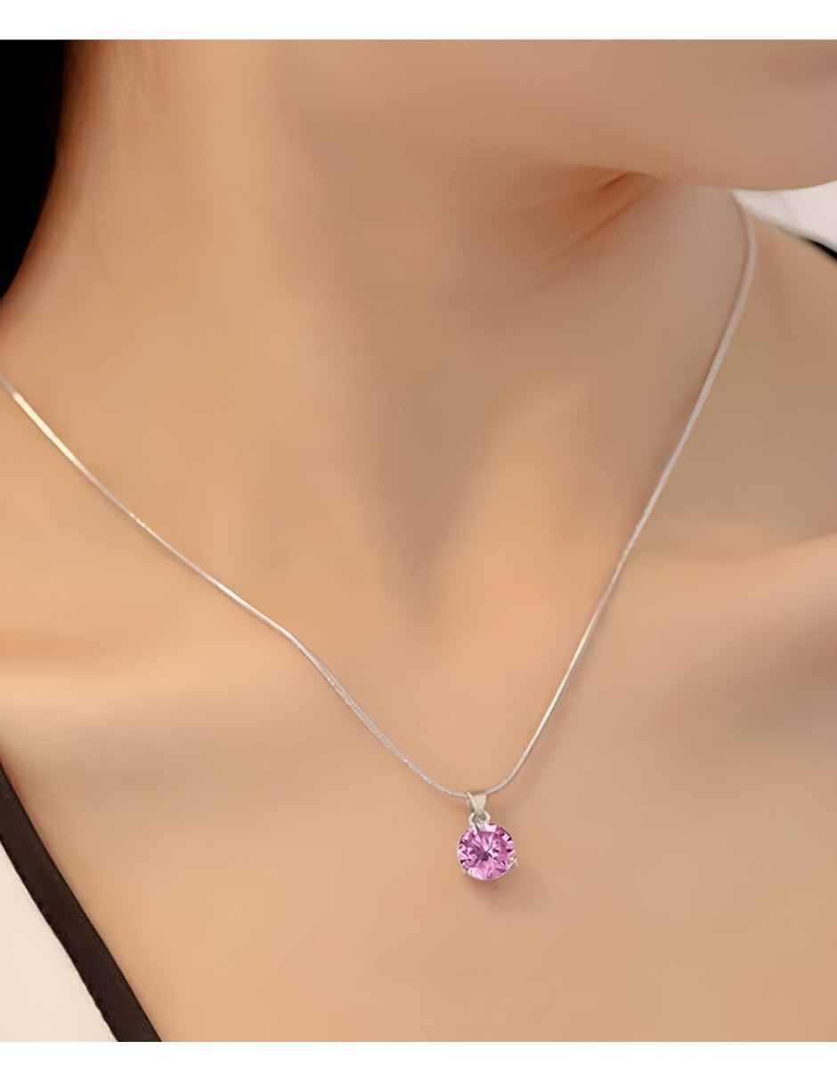 Set de collar y aretes de metal circonita 7