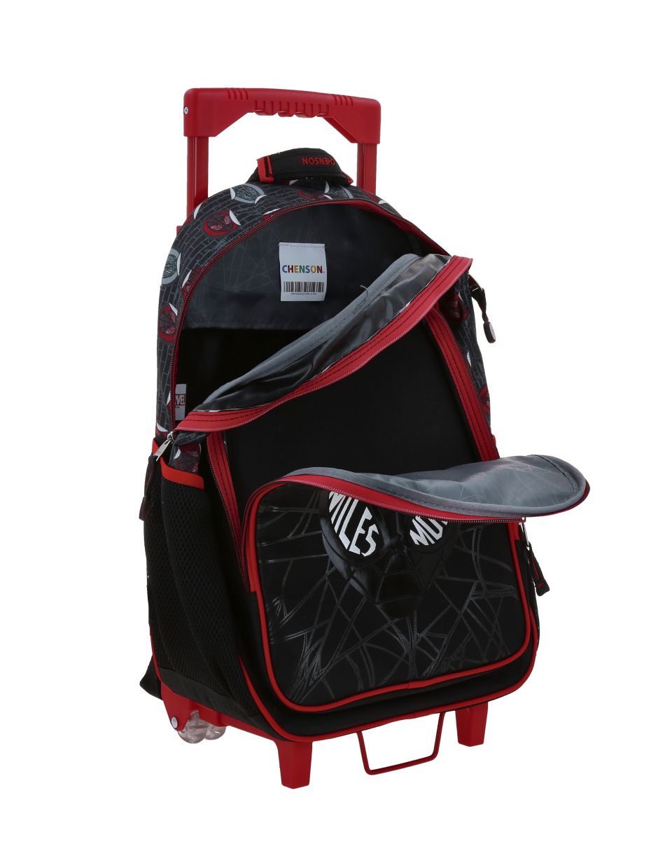 Mochila con ruedas escolar miles morales mneg para niño 17