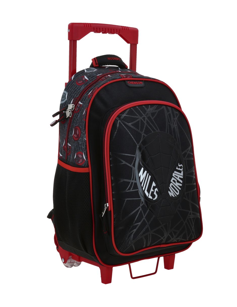 Mochila con ruedas escolar miles morales mneg para niño 16