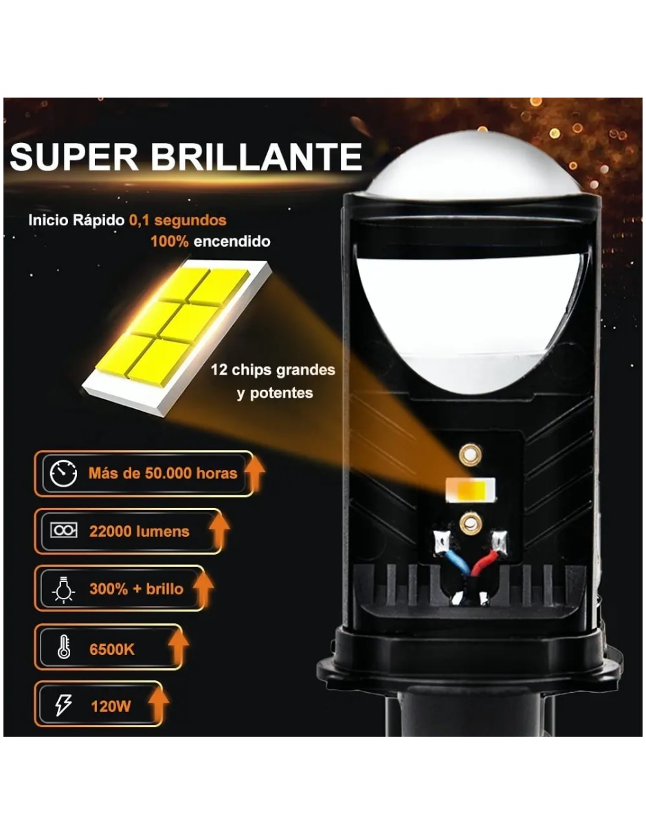 Foco led 100 w de consumo 125 w de iluminación 1543 lm lúmenes 6