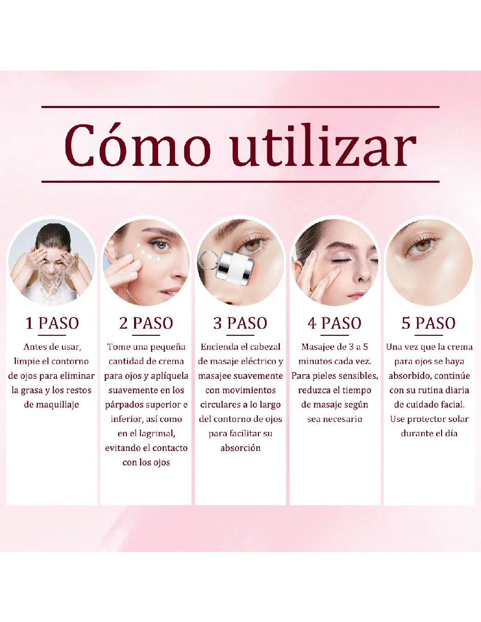 Crema para contorno de ojos recomendada para bolsas y ojeras de día y noche para todo tipo piel 5