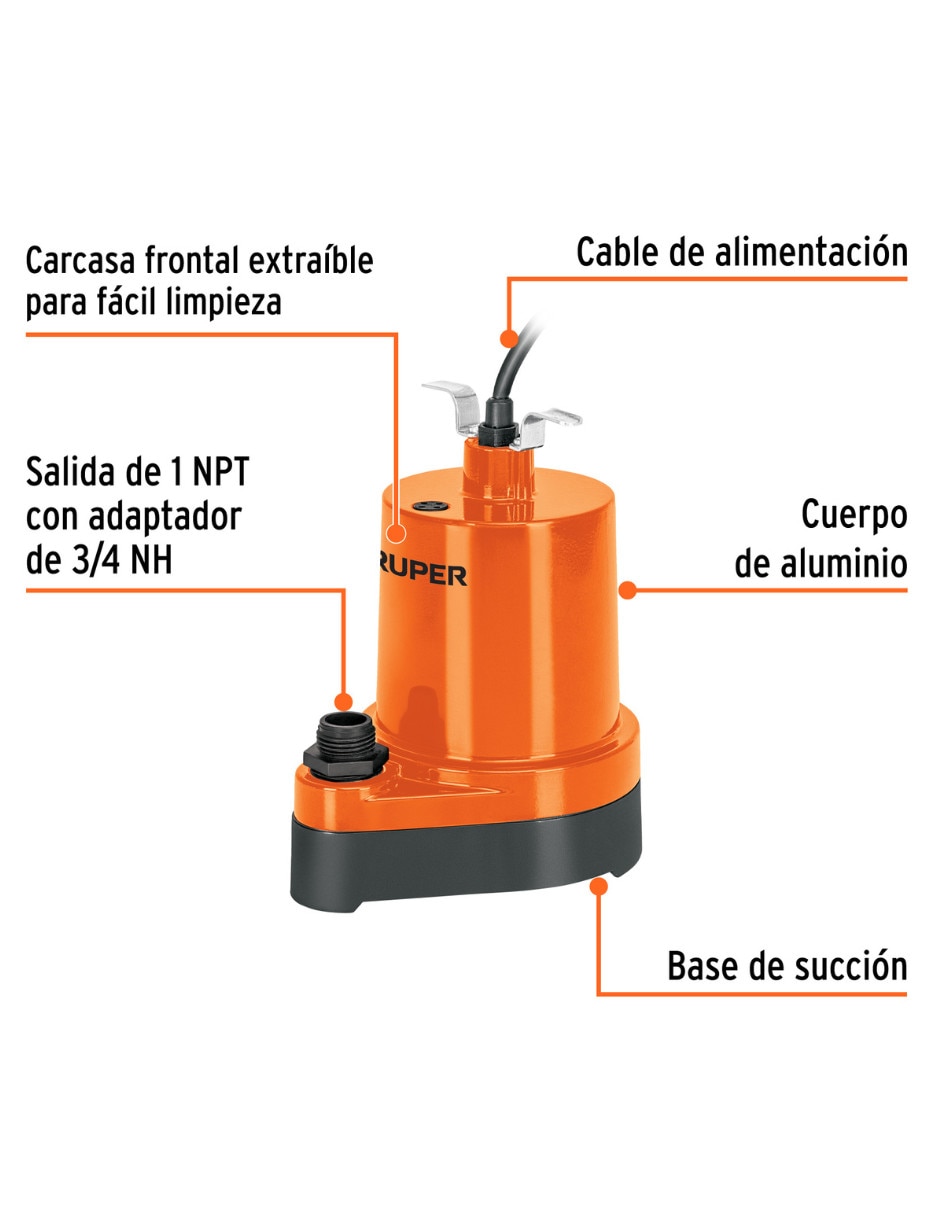 Bomba de agua fuente de ornato 1/6 hp 2