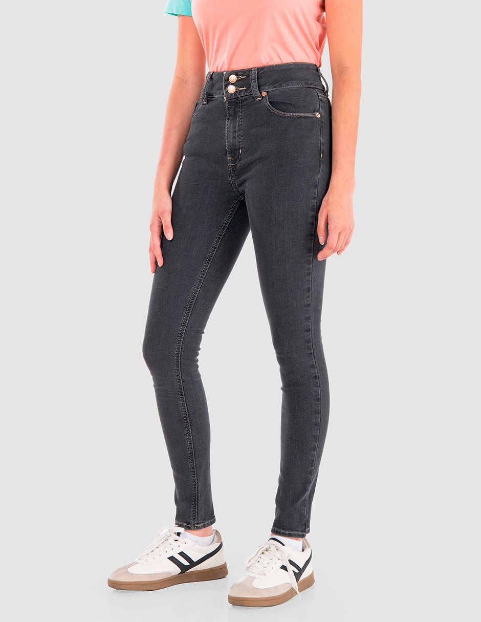 Jeans regular skinny cintura alta katia cintura alta para mujer 2