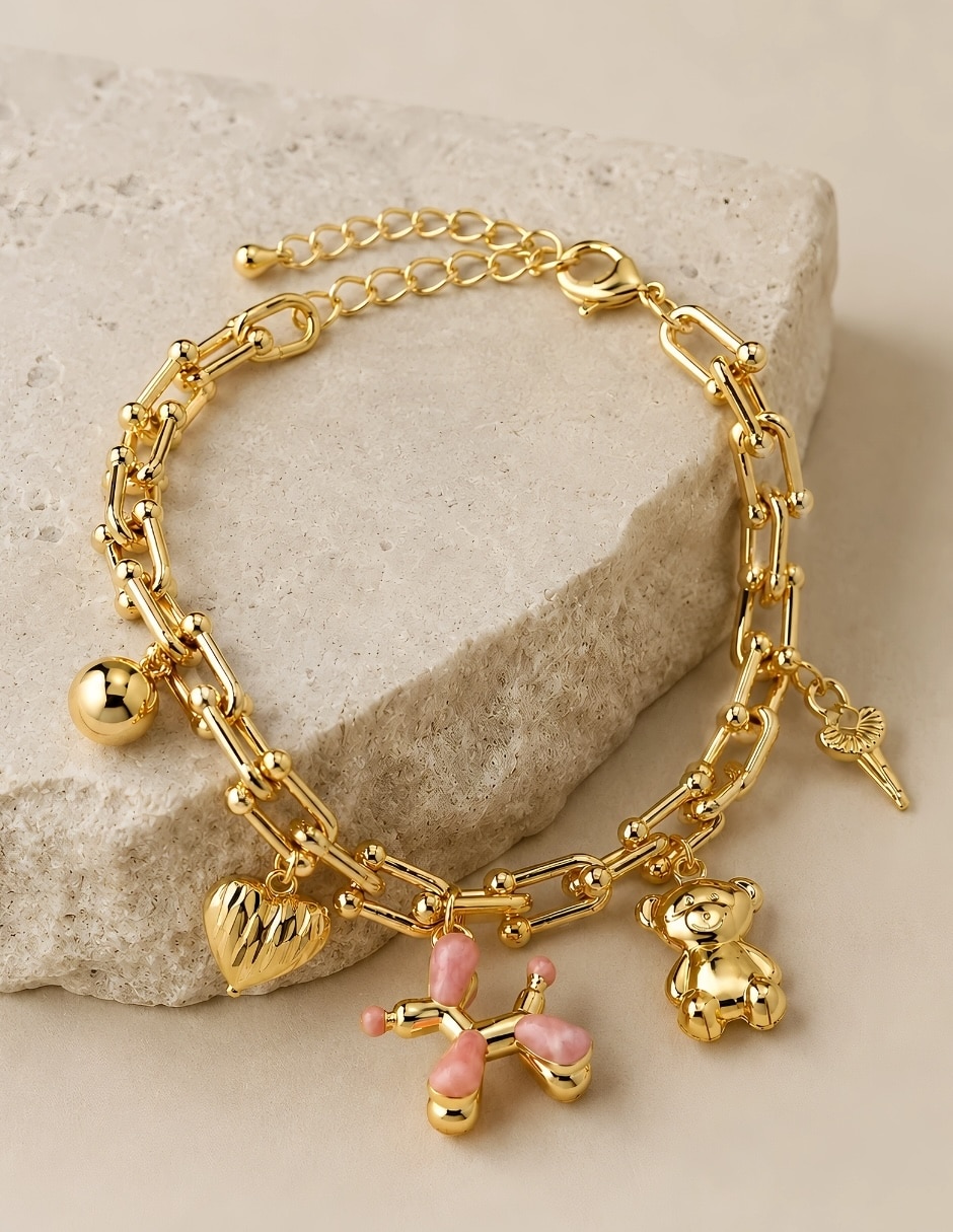 Pulsera yoiko con resina mimosa acabado