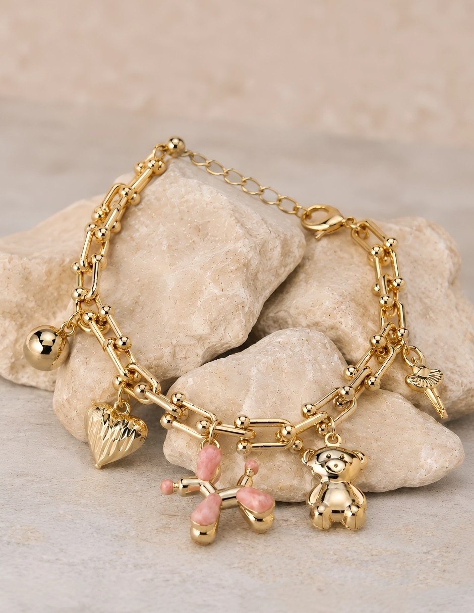 Pulsera yoiko con resina mimosa acabado