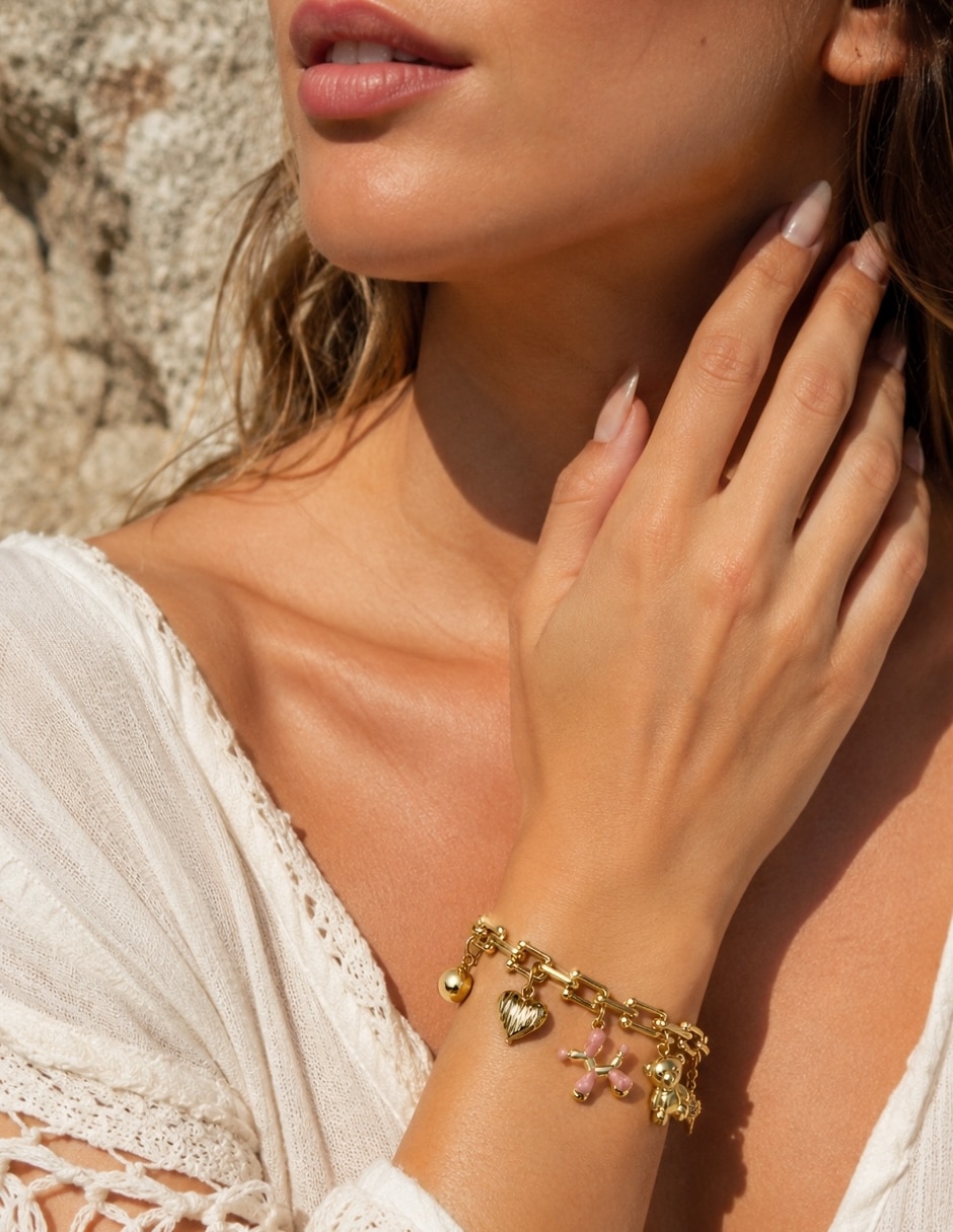 Pulsera yoiko con resina mimosa acabado