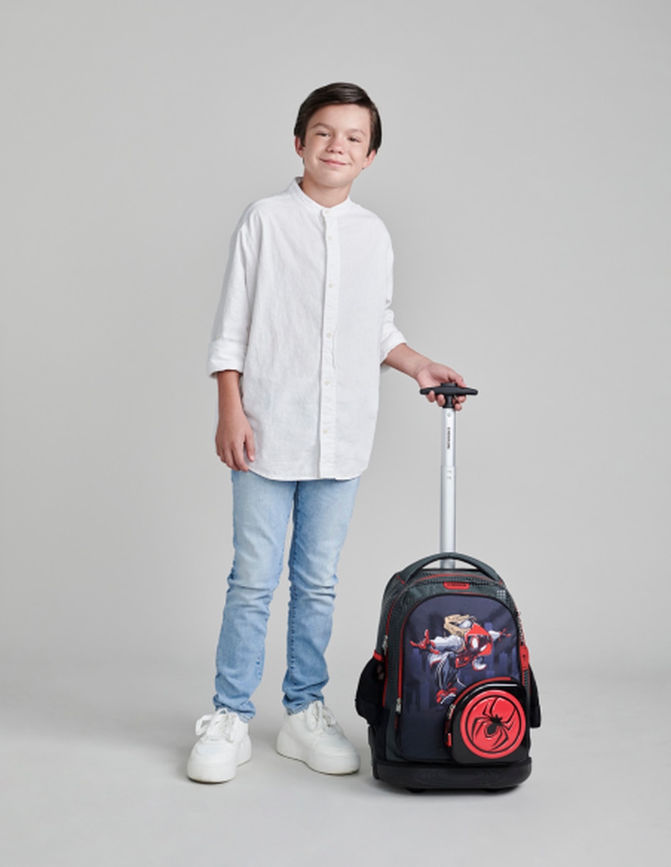 Mochila escolar miles morales foster para niño 9