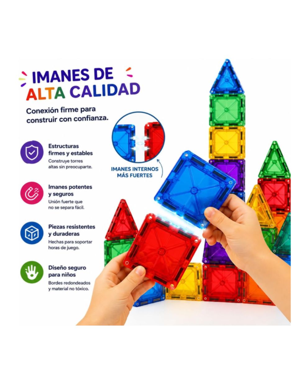 Juguete interactivo calmito bloques magnéticos para construcción 3
