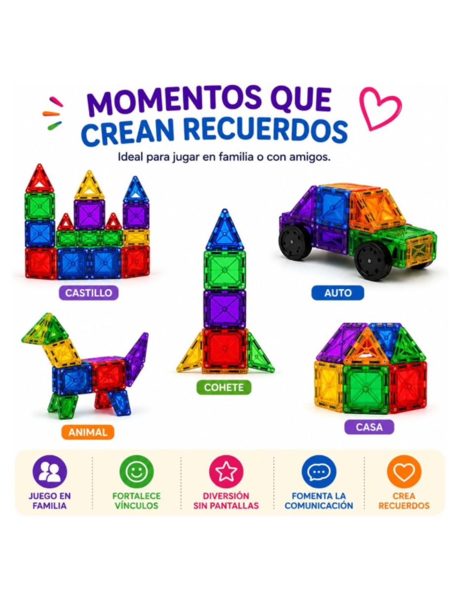Juguete interactivo calmito bloques magnéticos para construcción 5