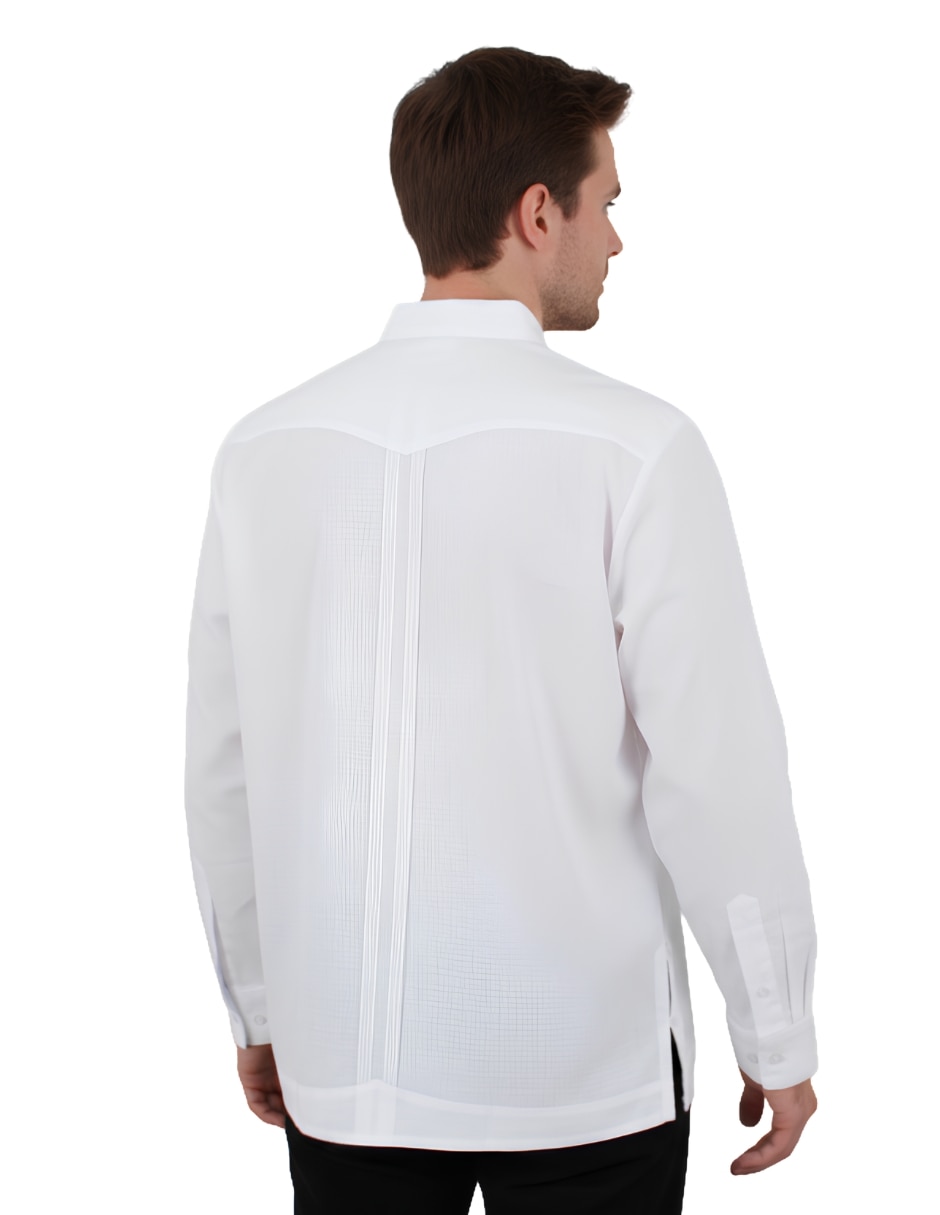 Guayabera manga larga teya artesanal para